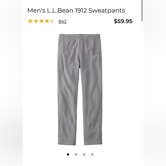 NWOT men’s LL Bean sweatpants 30” small - Picture 6 of 7